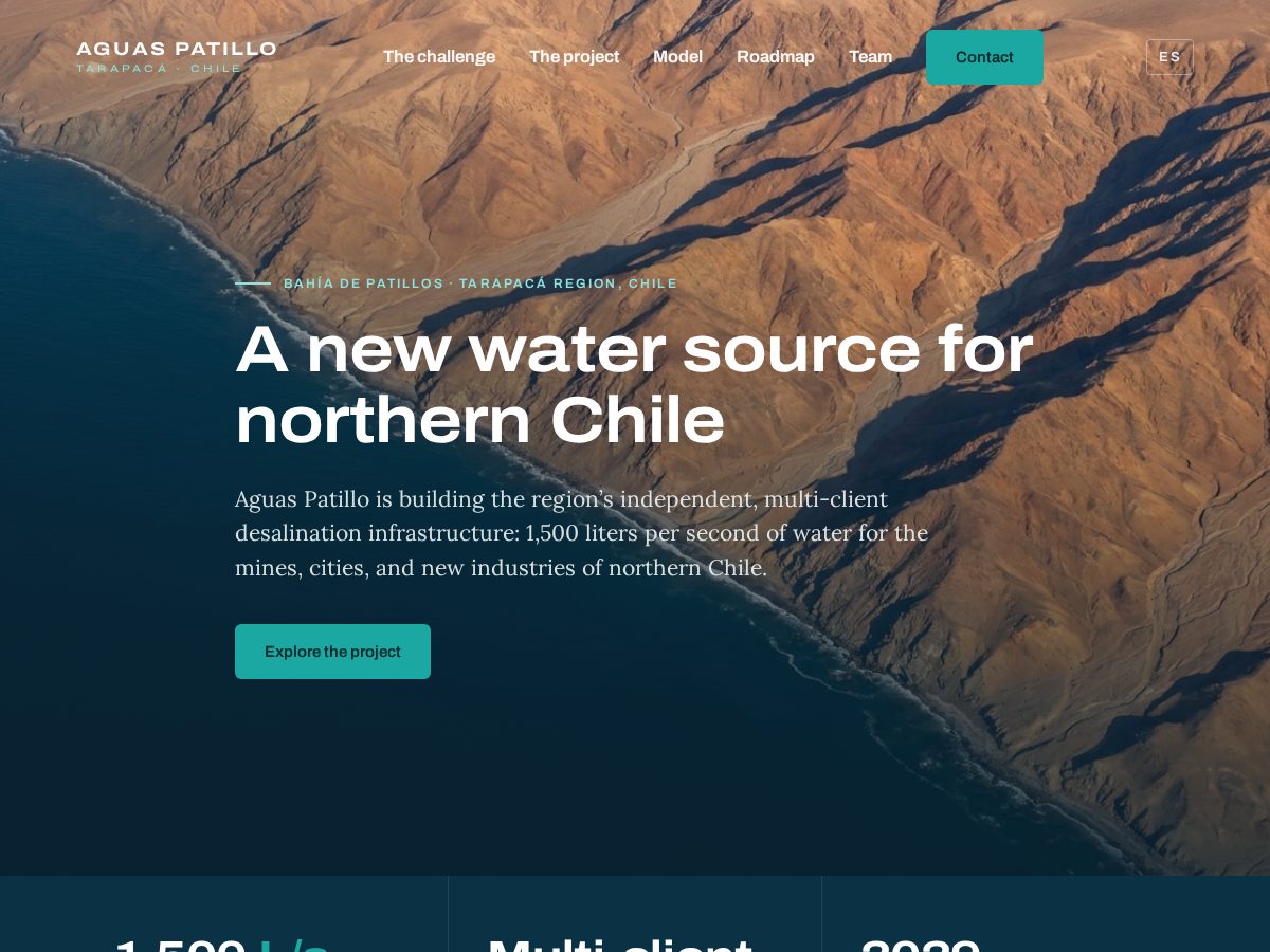 Landing-page snapshot of aguaspatillo.com