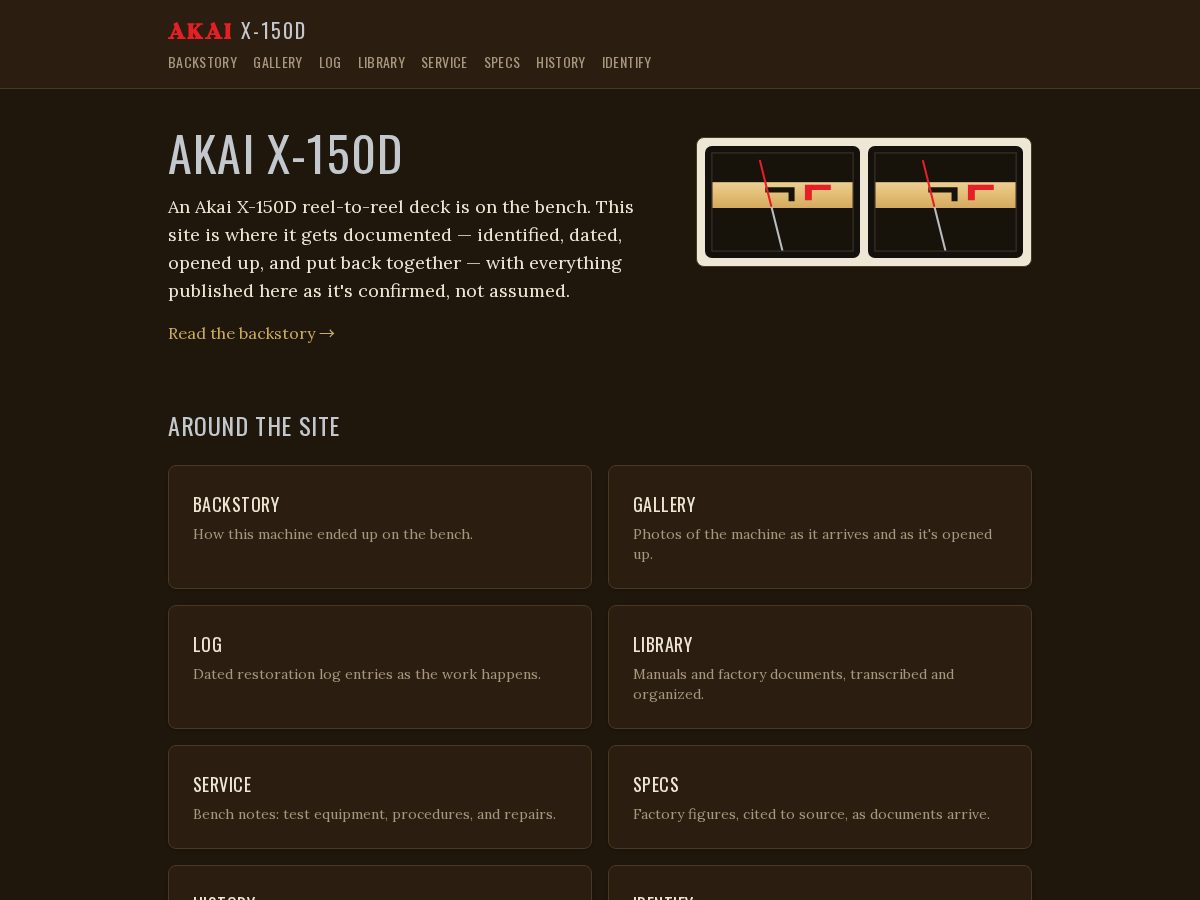 Landing-page snapshot of akaix150d.com