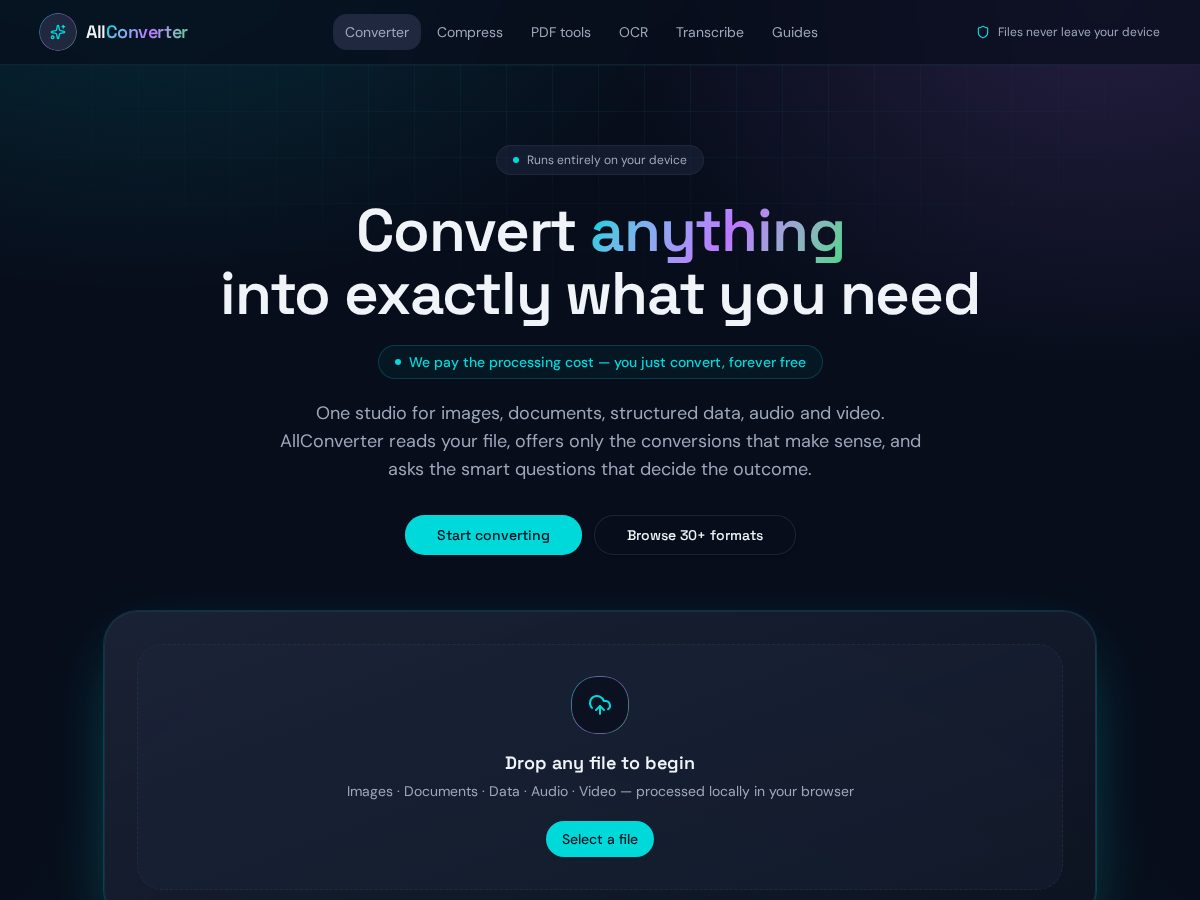 Landing-page snapshot of allconverter.live