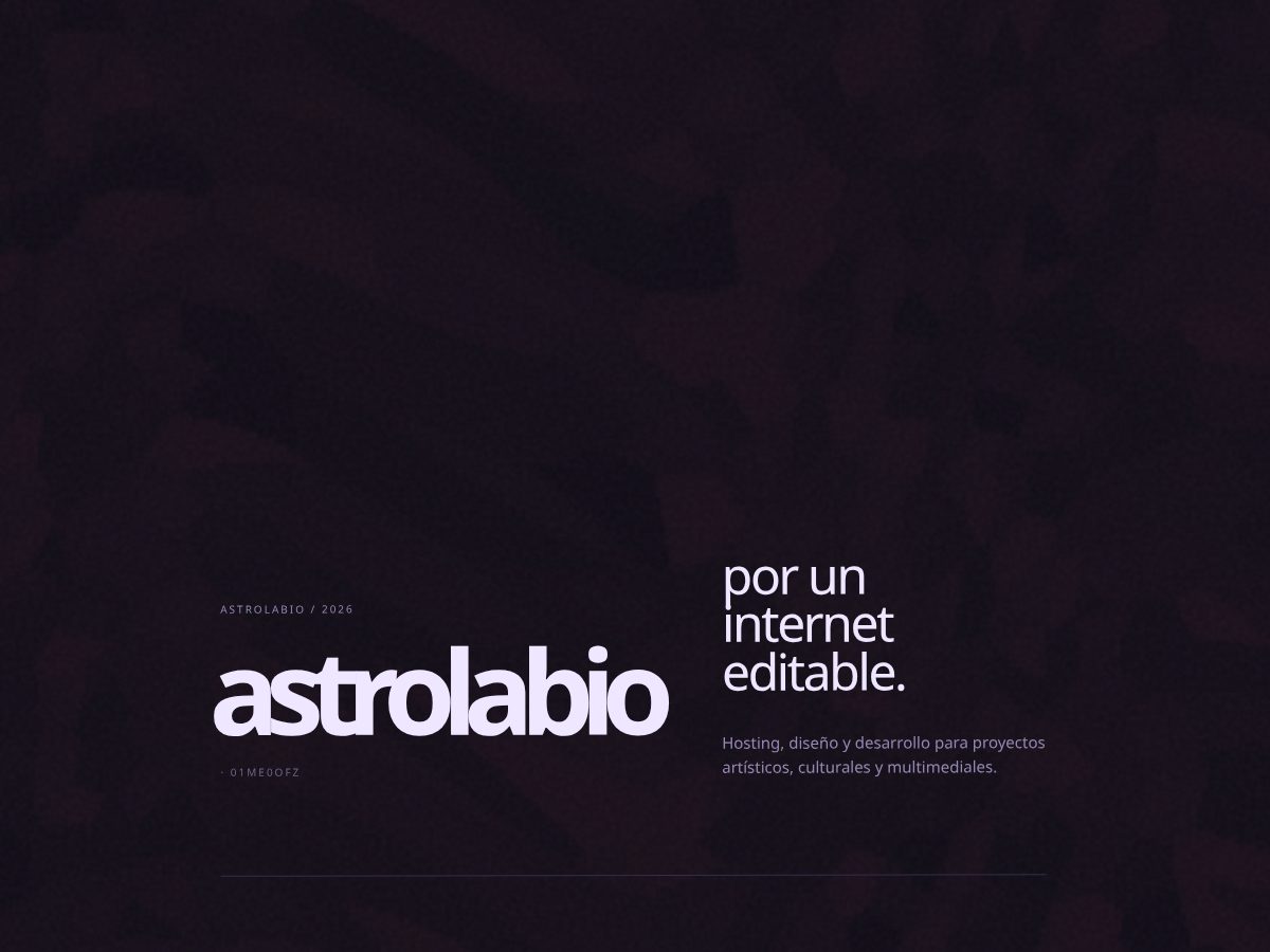 Landing-page snapshot of astrolabio.site