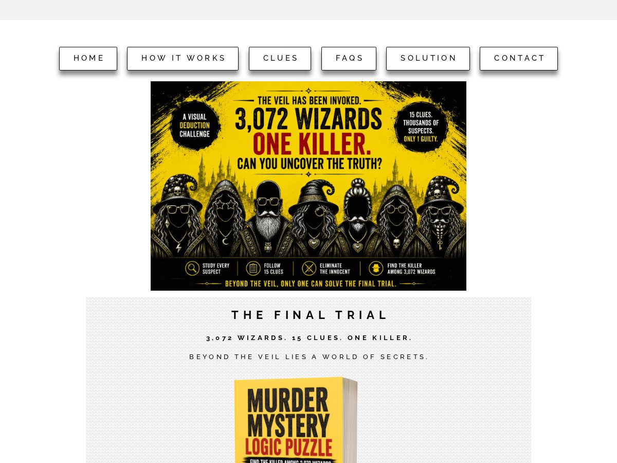 Landing-page snapshot of beyondtheveilpuzzle.com