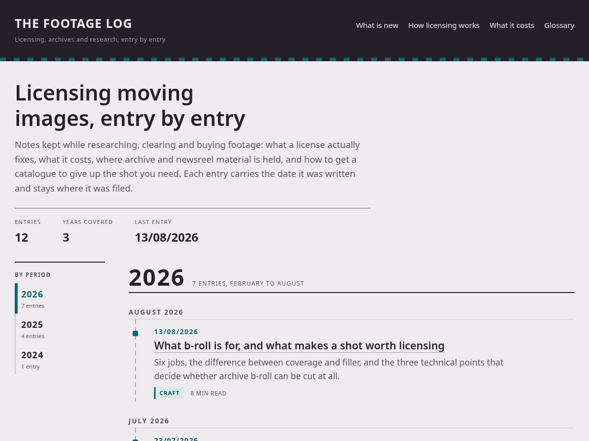 Landing-page snapshot of blackstonestockfootage.com