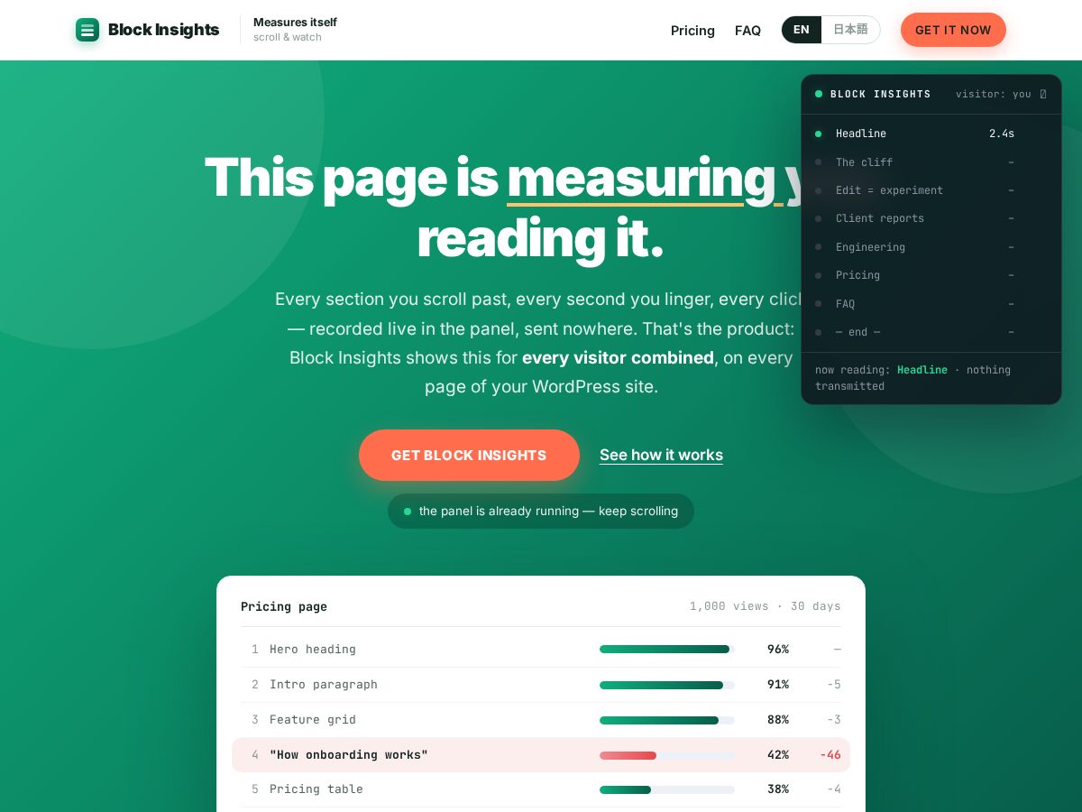 Landing-page snapshot of blockinsights-wp.com