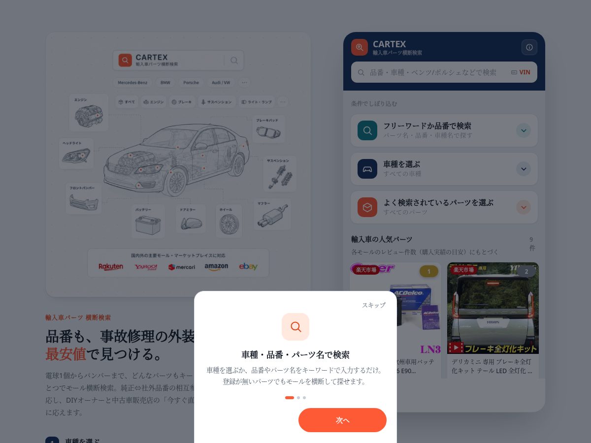 Landing-page snapshot of cartexjp.com