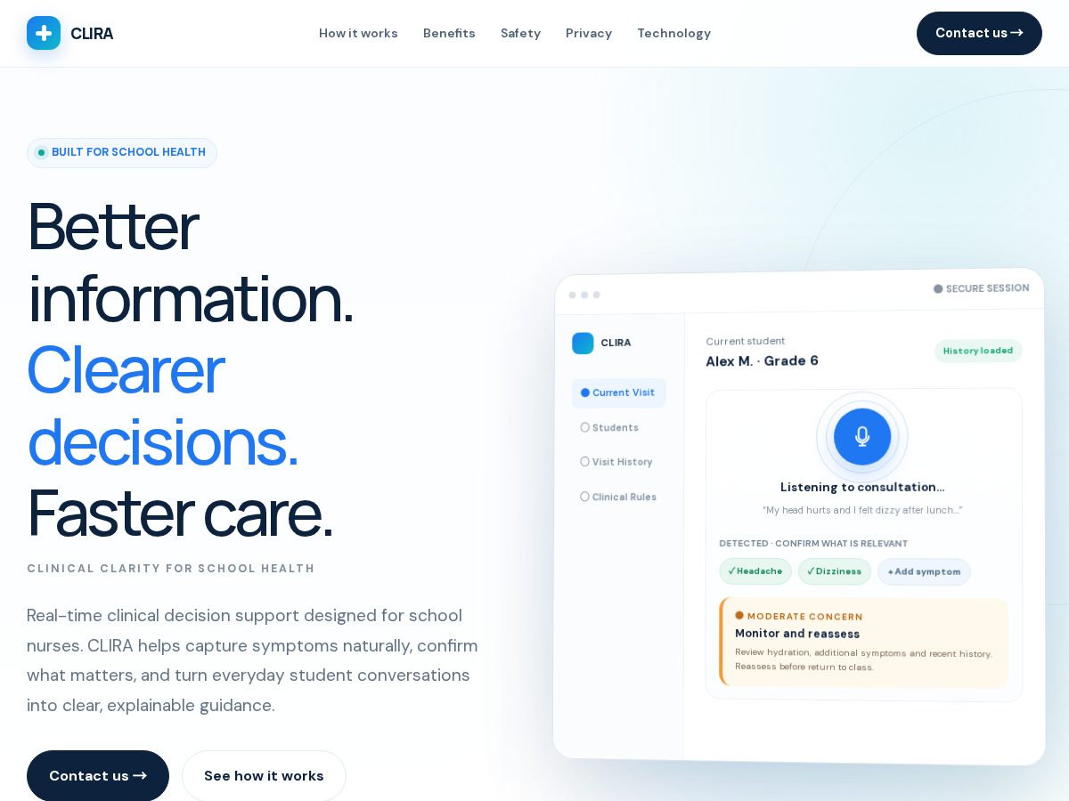 Landing-page snapshot of clira4rn.com