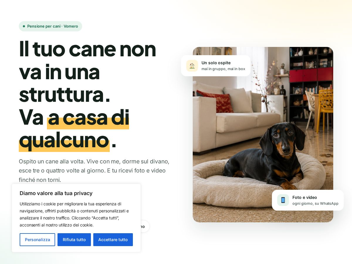Landing-page snapshot of comecasatua.pet