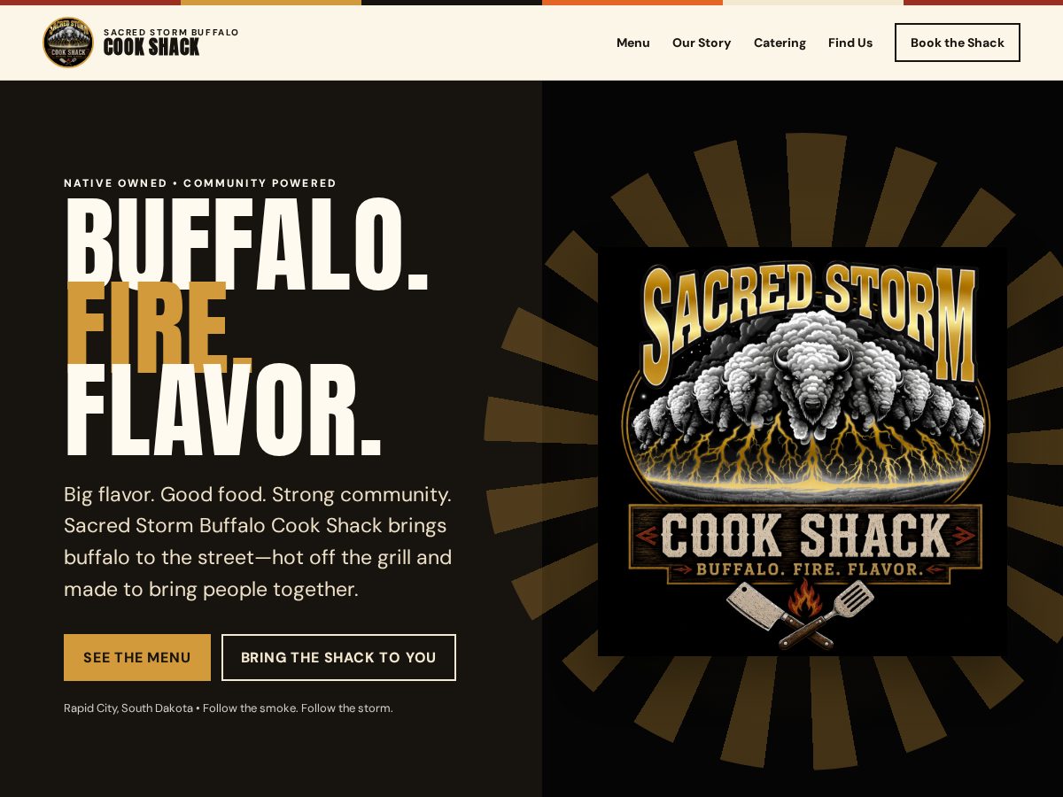 Landing-page snapshot of cookshack.org