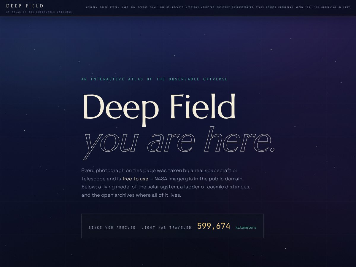 Landing-page snapshot of deepfield.site
