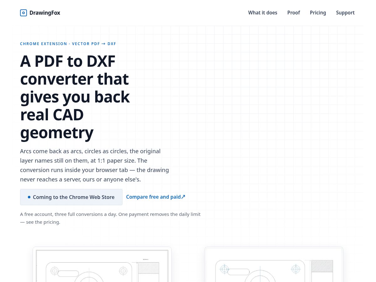 Landing-page snapshot of drawingfox.com
