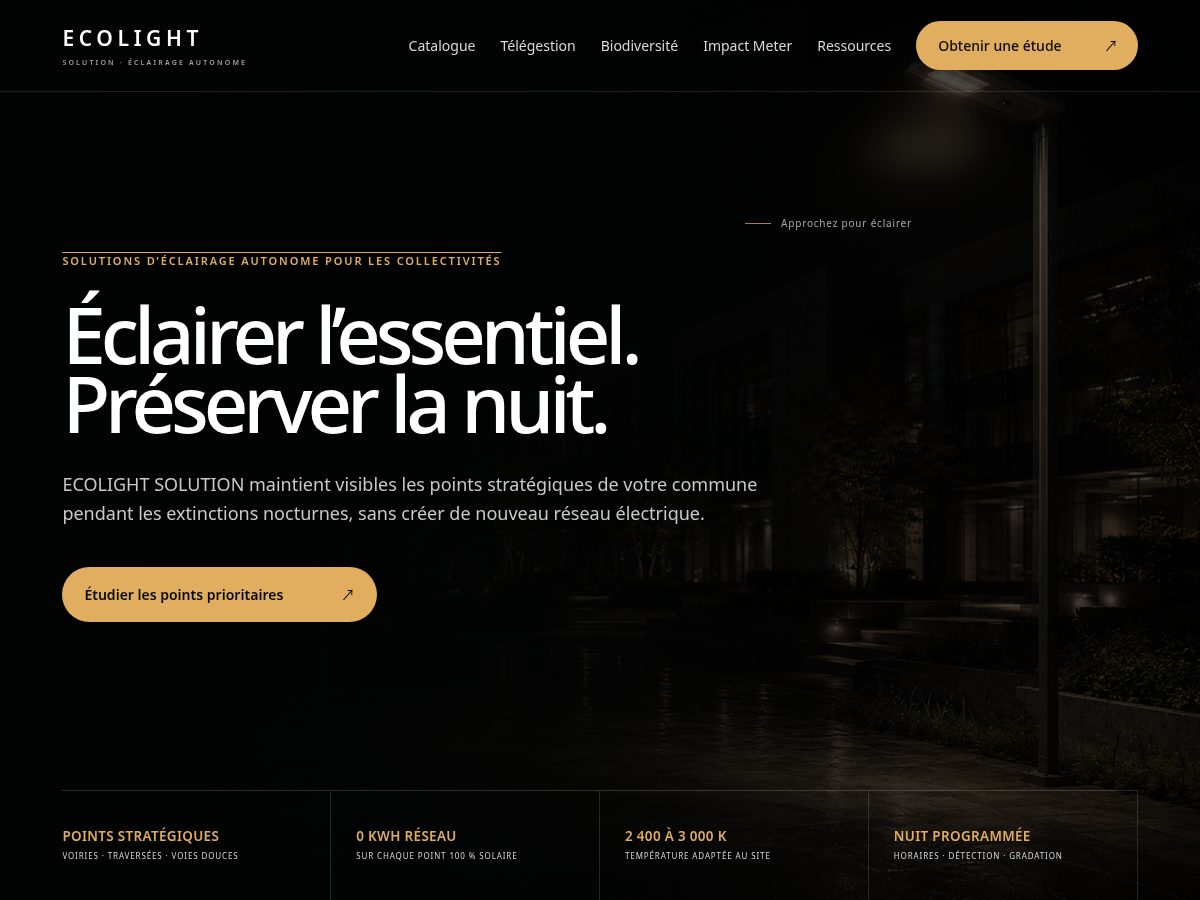 Landing-page snapshot of ecolightsolution.com