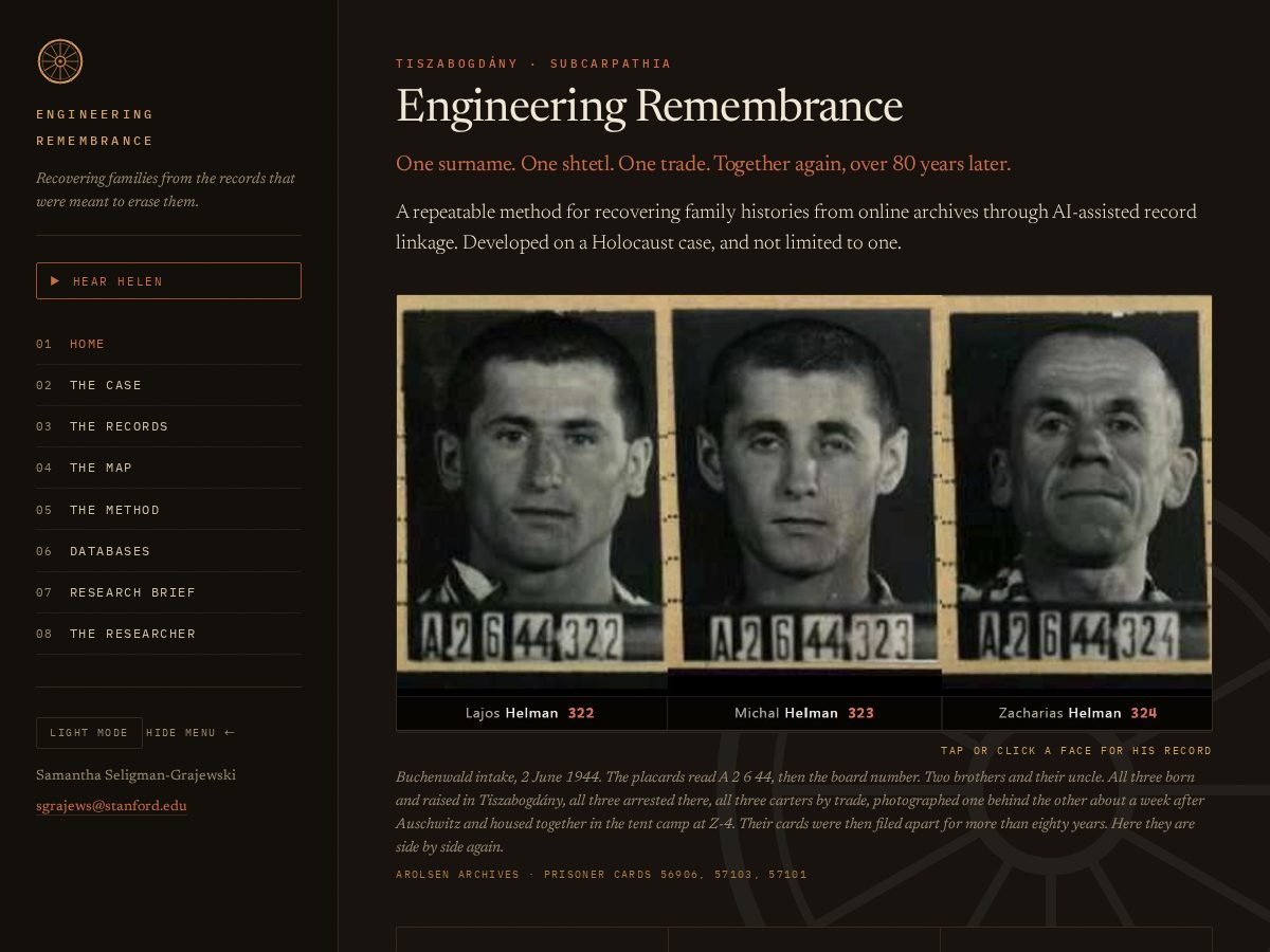 Landing-page snapshot of engineeringremembrance.org