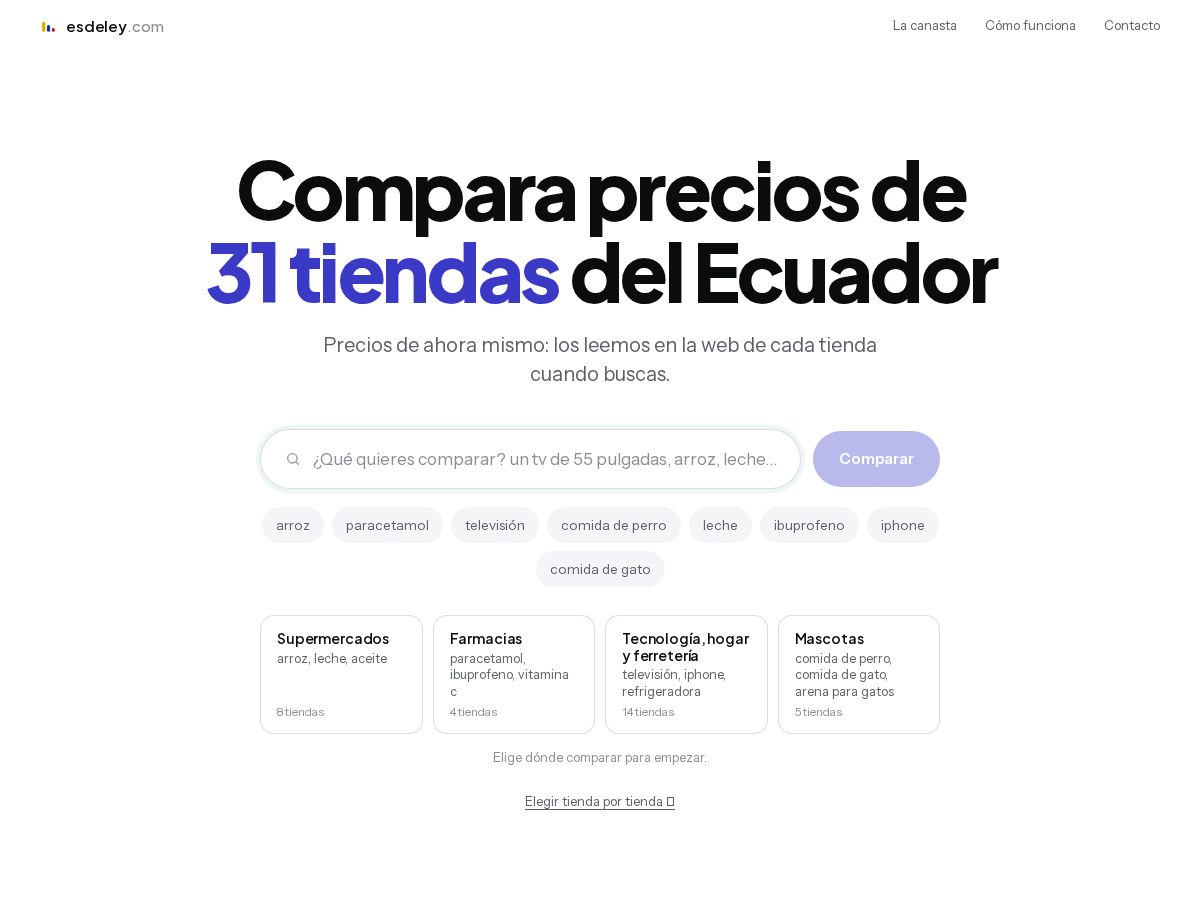 Landing-page snapshot of esdeley.com