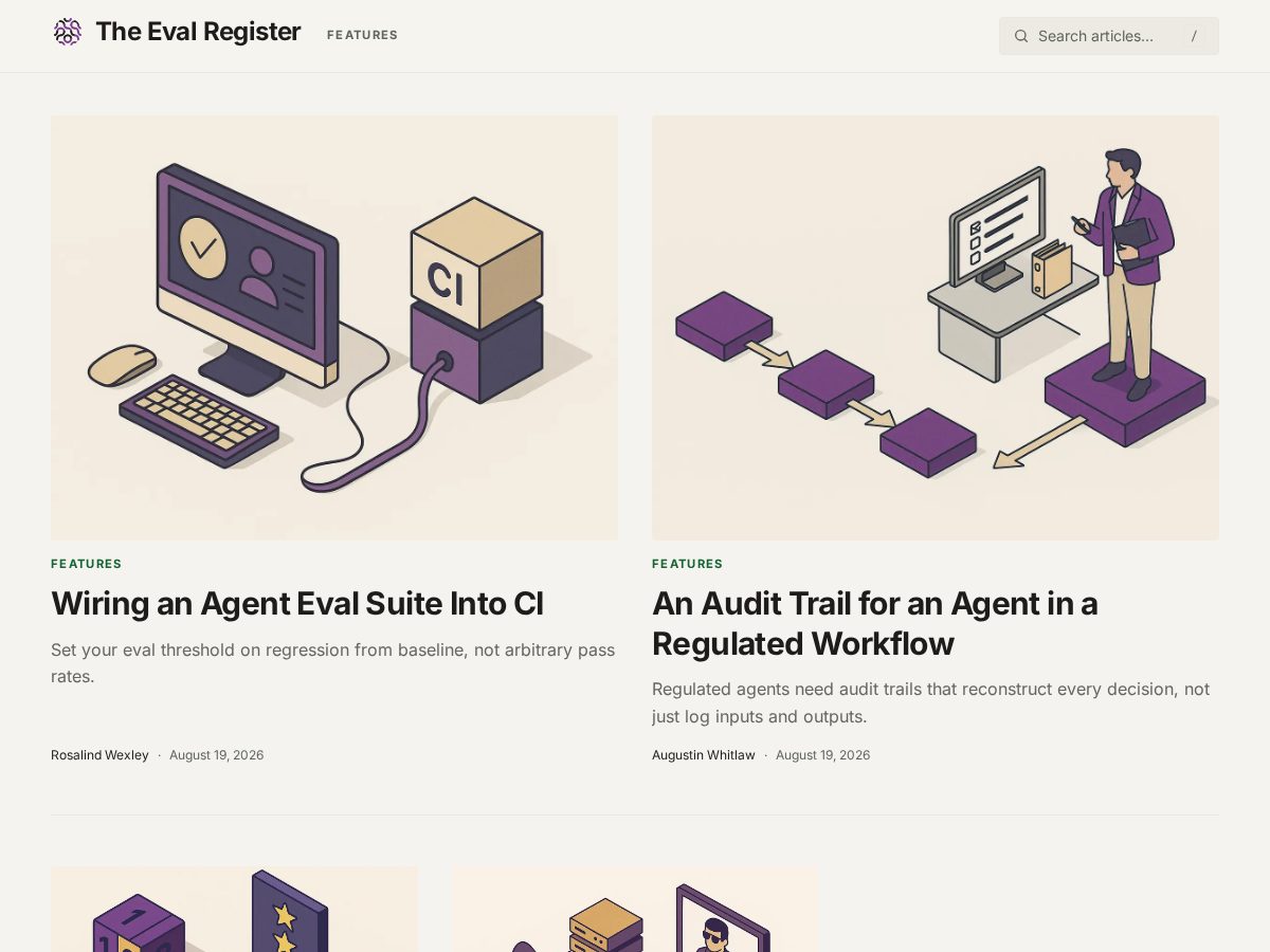 Landing-page snapshot of evalregister.com
