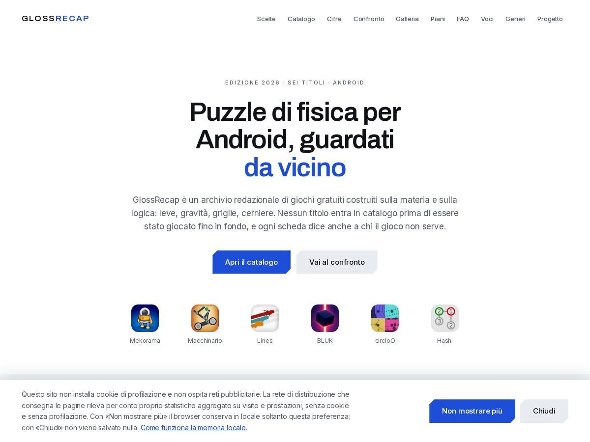 Landing-page snapshot of glossrecap.com