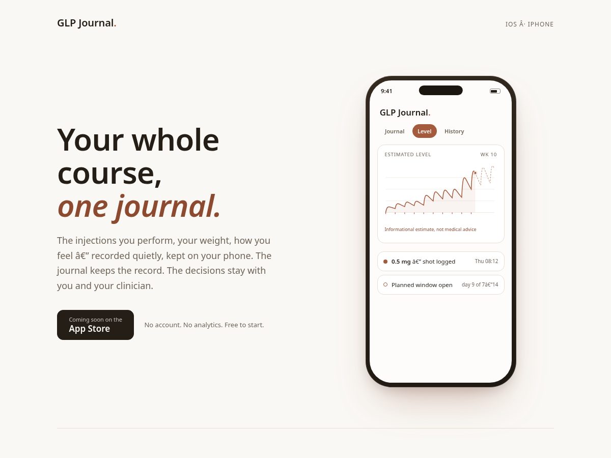 Landing-page snapshot of glp-journal.org
