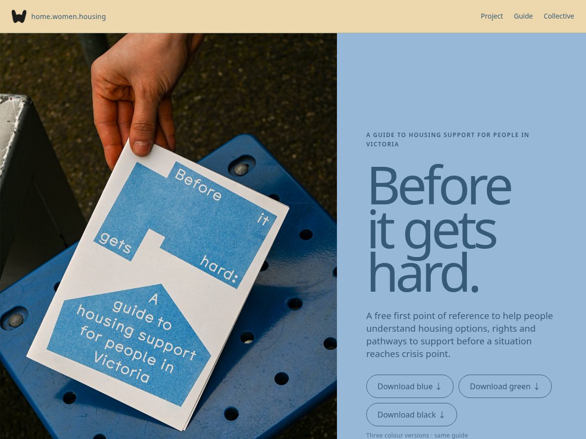 Landing-page snapshot of home-women-housing.com