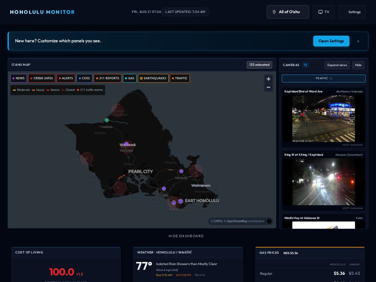 Landing-page snapshot of honolulu-monitor.com