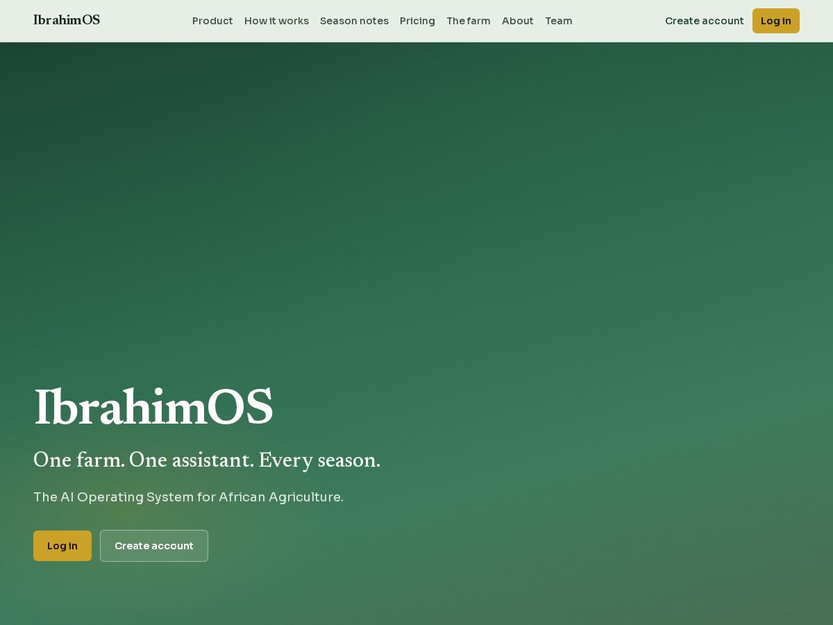 Landing-page snapshot of ibrahimosenterprises.top