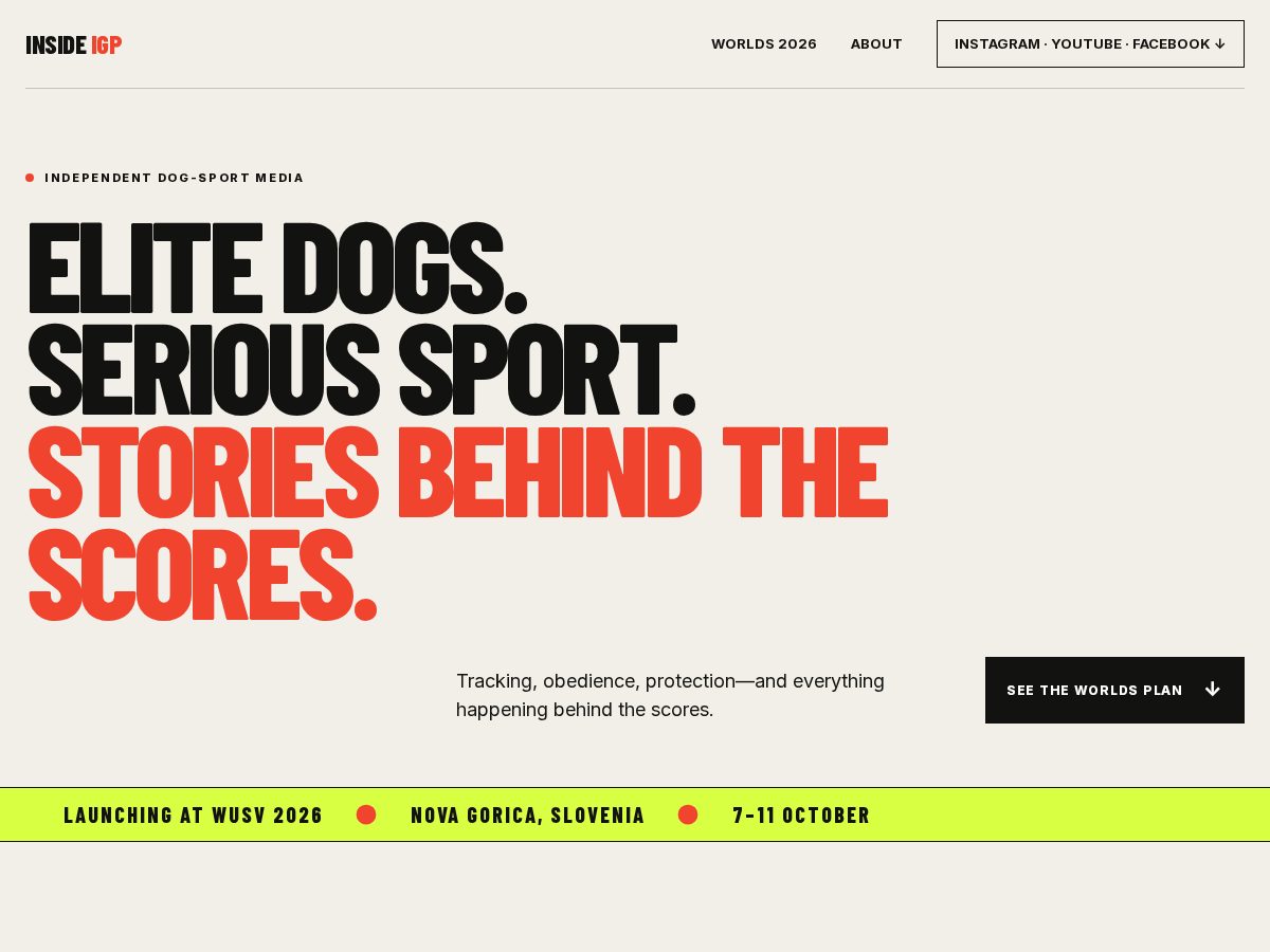 Landing-page snapshot of insideigp.com