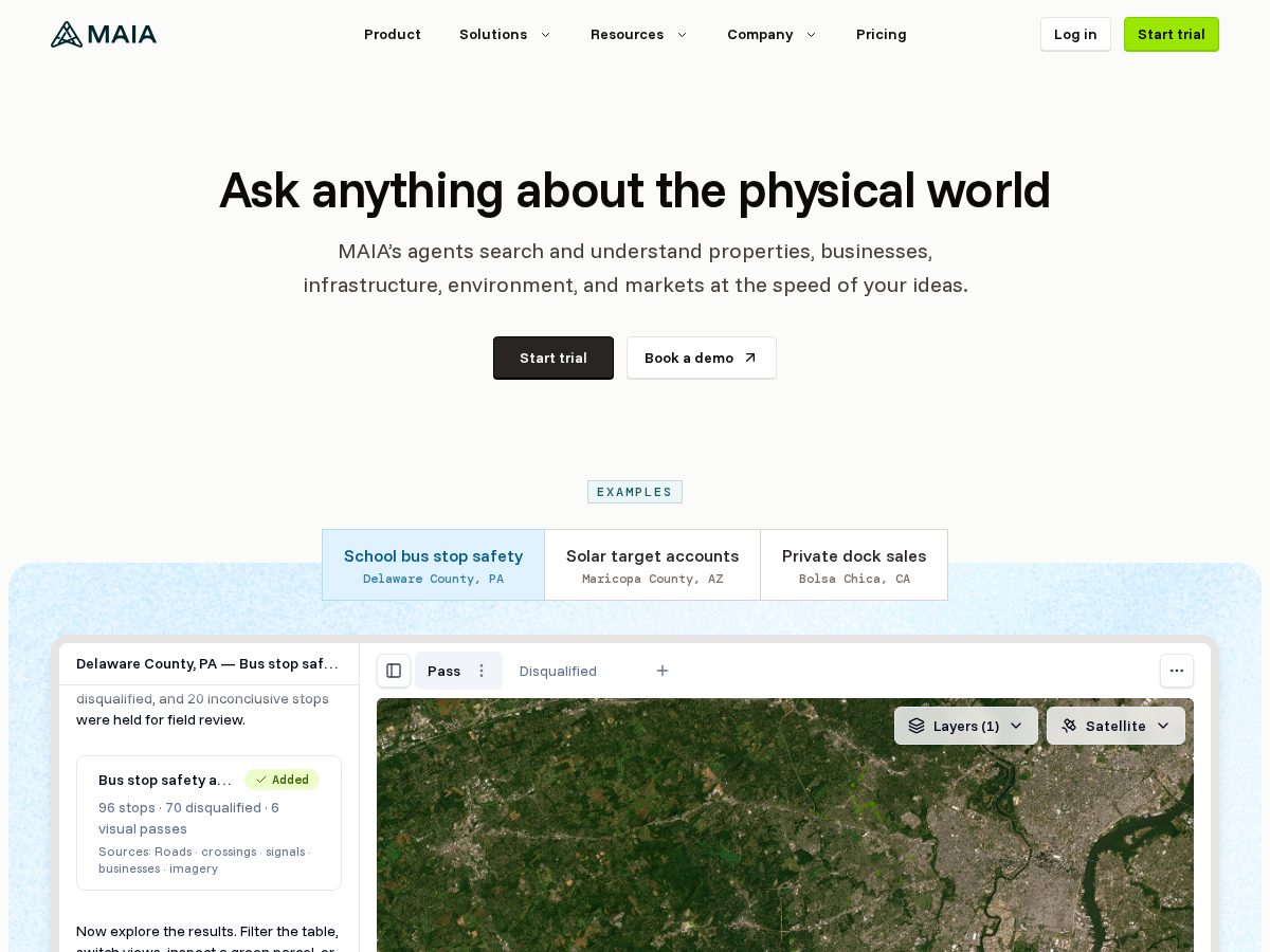 Landing-page snapshot of introducingmaia.com
