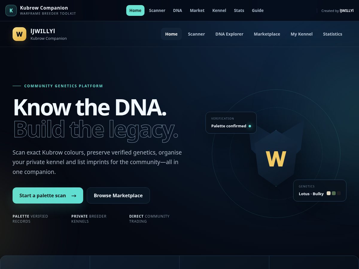 Landing-page snapshot of kubrowcompanion.com