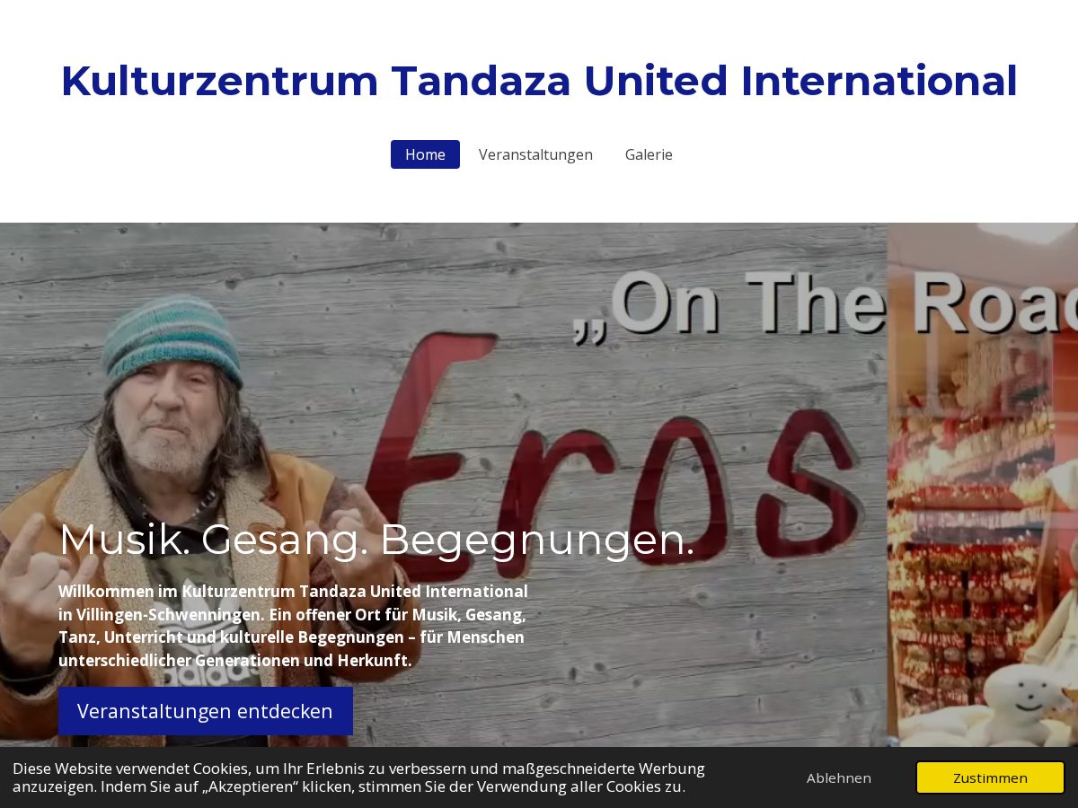 Landing-page snapshot of kulturzentrum-tandaza-united.com