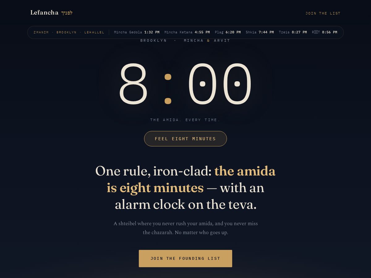 Landing-page snapshot of lefanecha.com