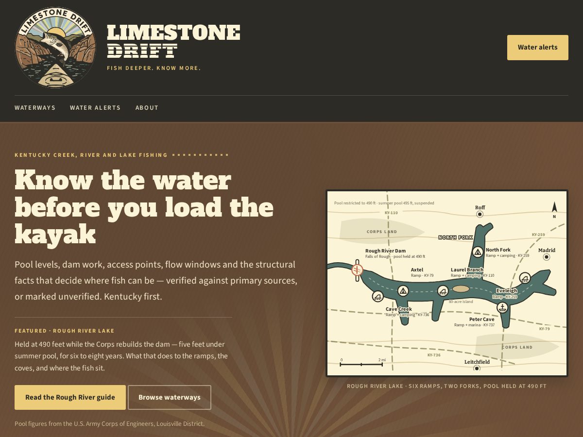 Landing-page snapshot of limestonedrift.com