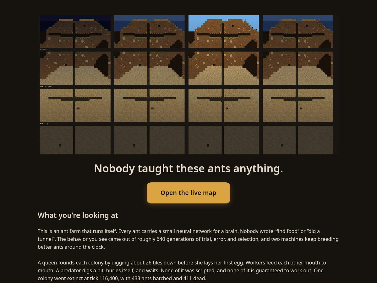 Landing-page snapshot of livingantfarm.com