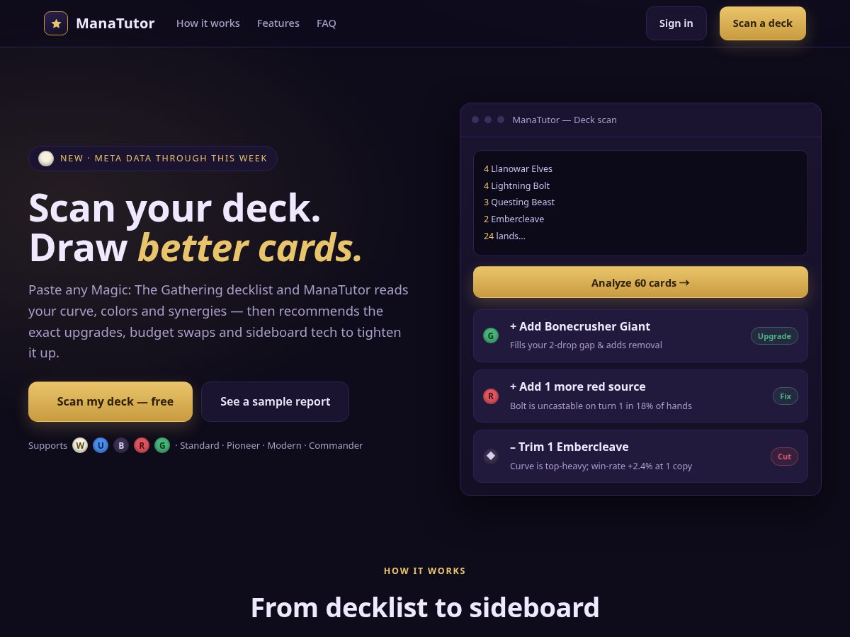 Landing-page snapshot of magicthe.com