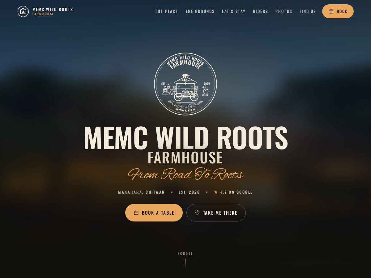 Landing-page snapshot of memcfarm.farm