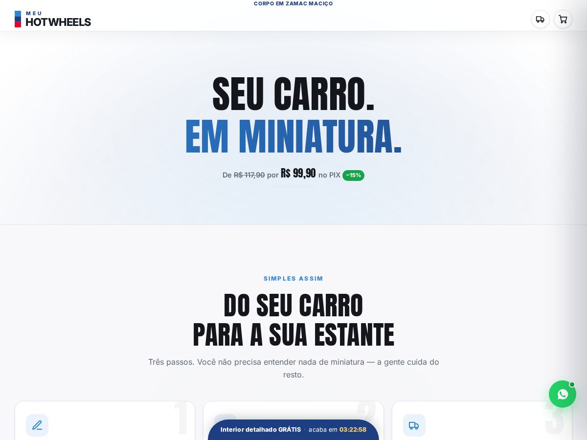 Landing-page snapshot of mh-miniaturas.com