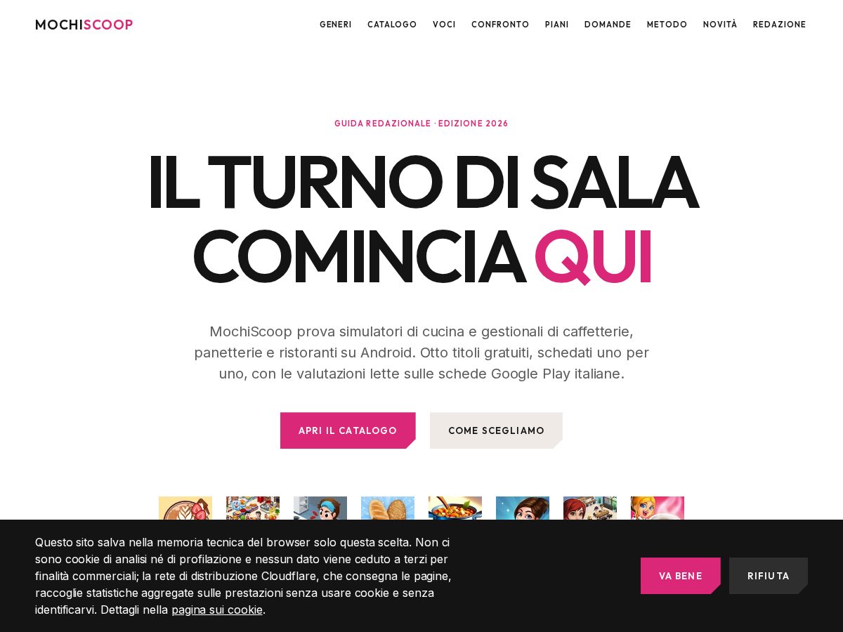 Landing-page snapshot of mochiscoop.com
