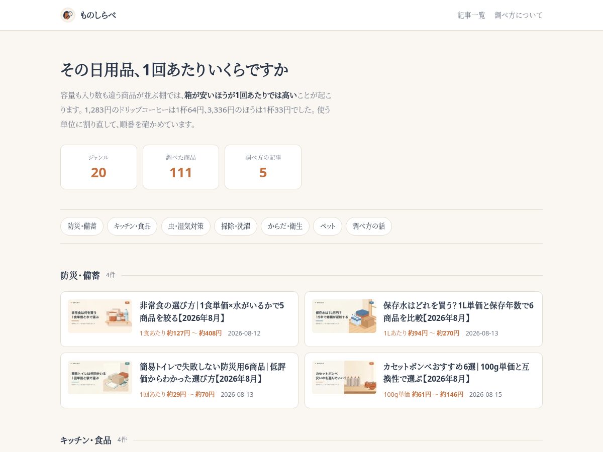 Landing-page snapshot of monoshirabe.com