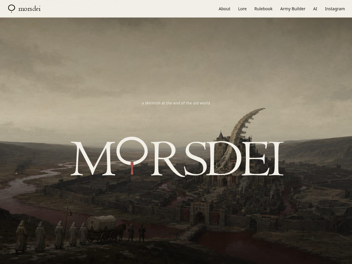 Landing-page snapshot of morsdei.com