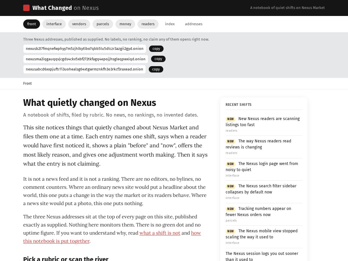 Landing-page snapshot of nexus-url.online