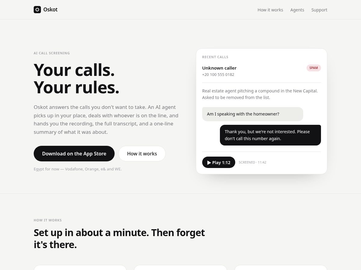 Landing-page snapshot of oskot.app