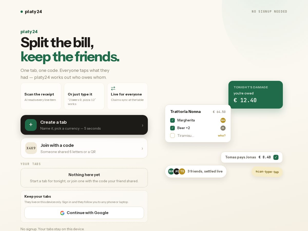 Landing-page snapshot of platy24.com