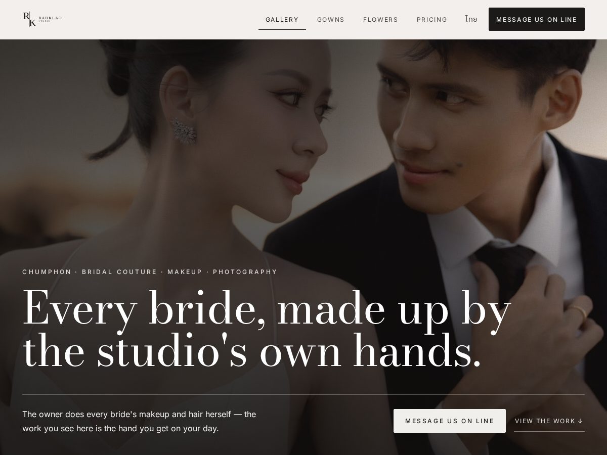 Landing-page snapshot of radklaostudio.com