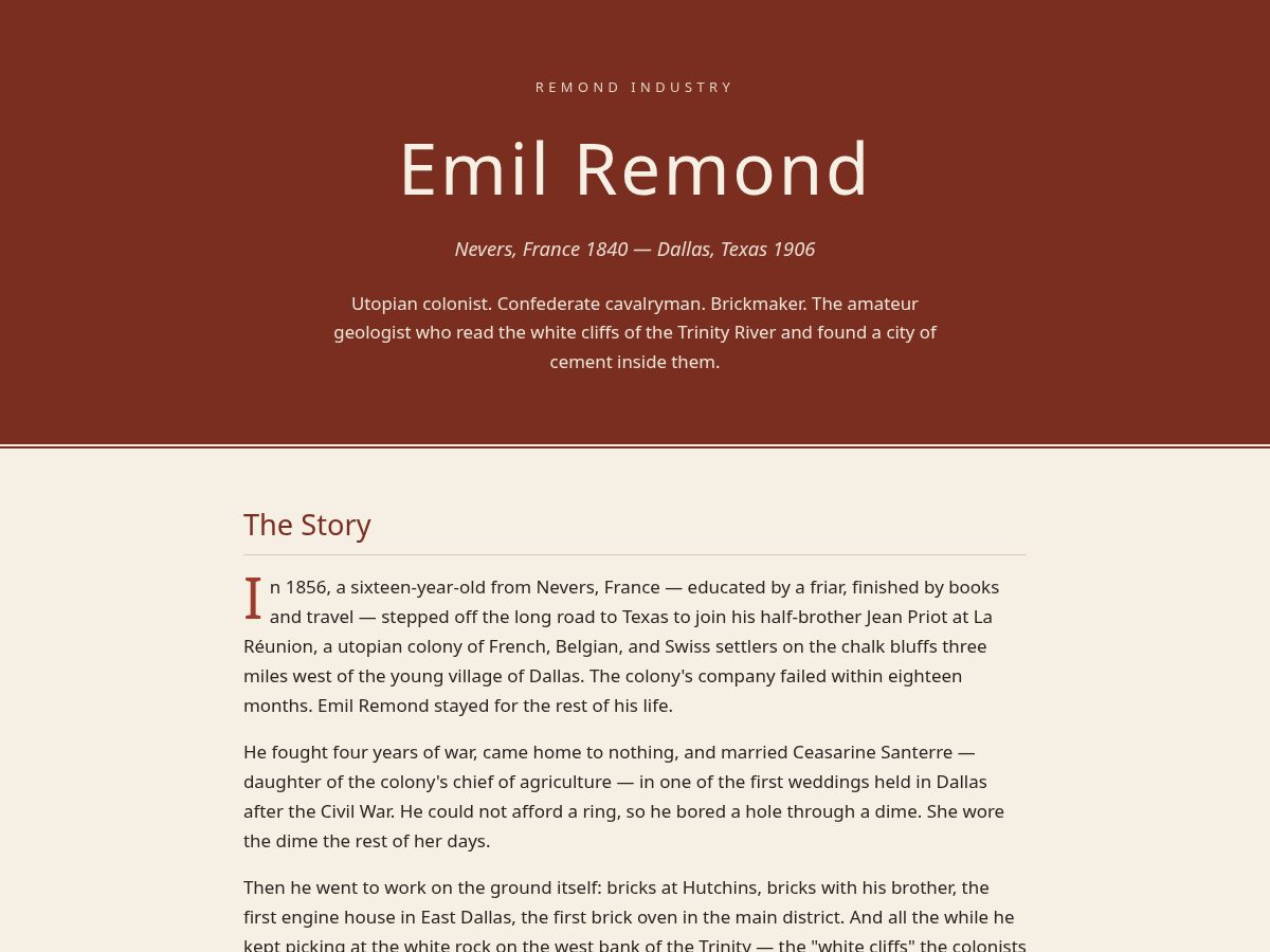 Landing-page snapshot of remondindustry.com