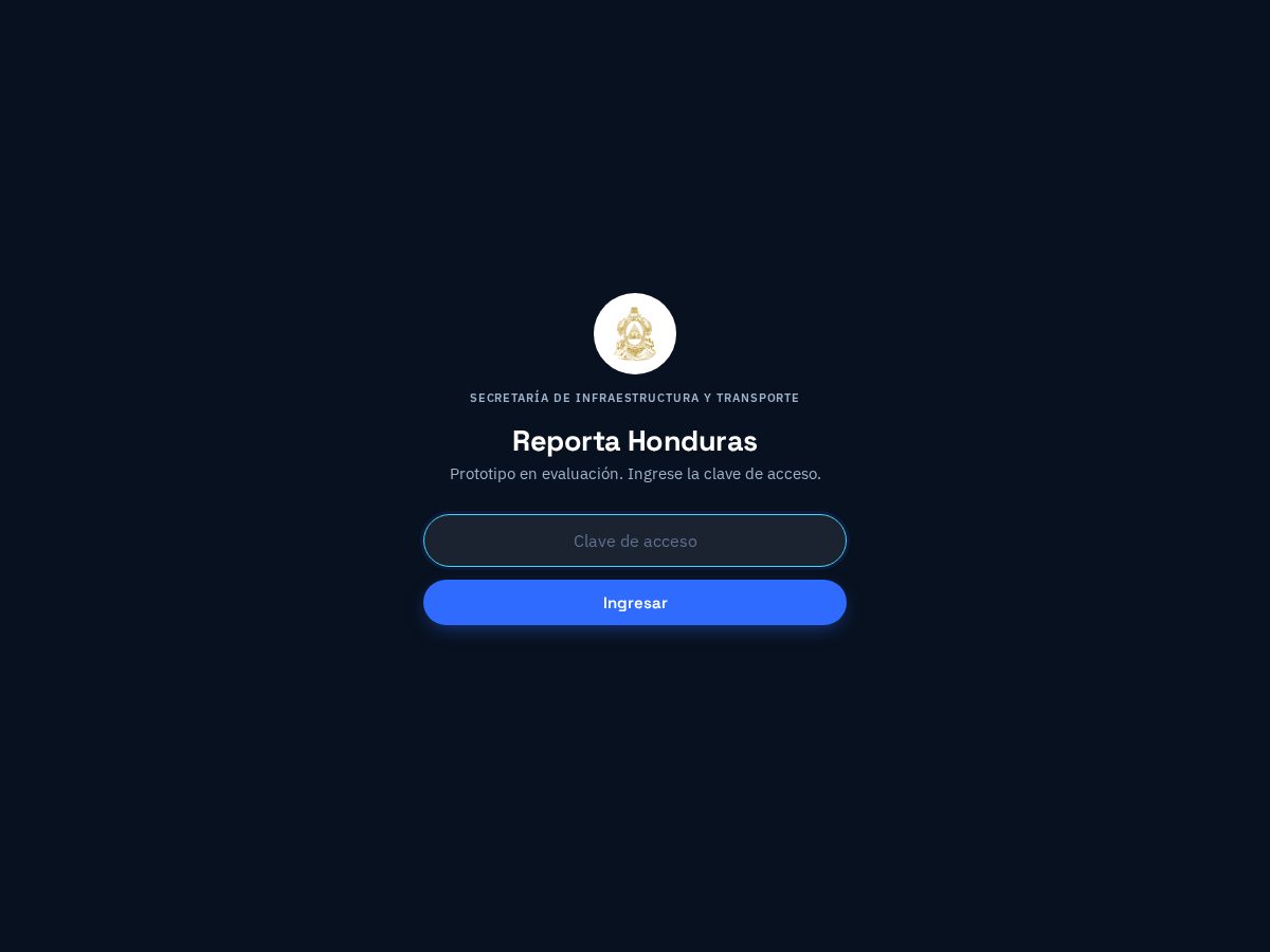 Landing-page snapshot of reportahonduras.com