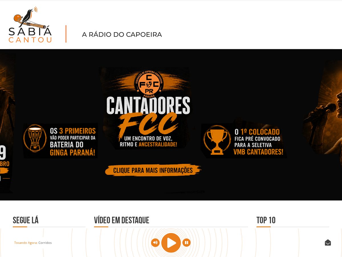 Landing-page snapshot of sabiacantou.com