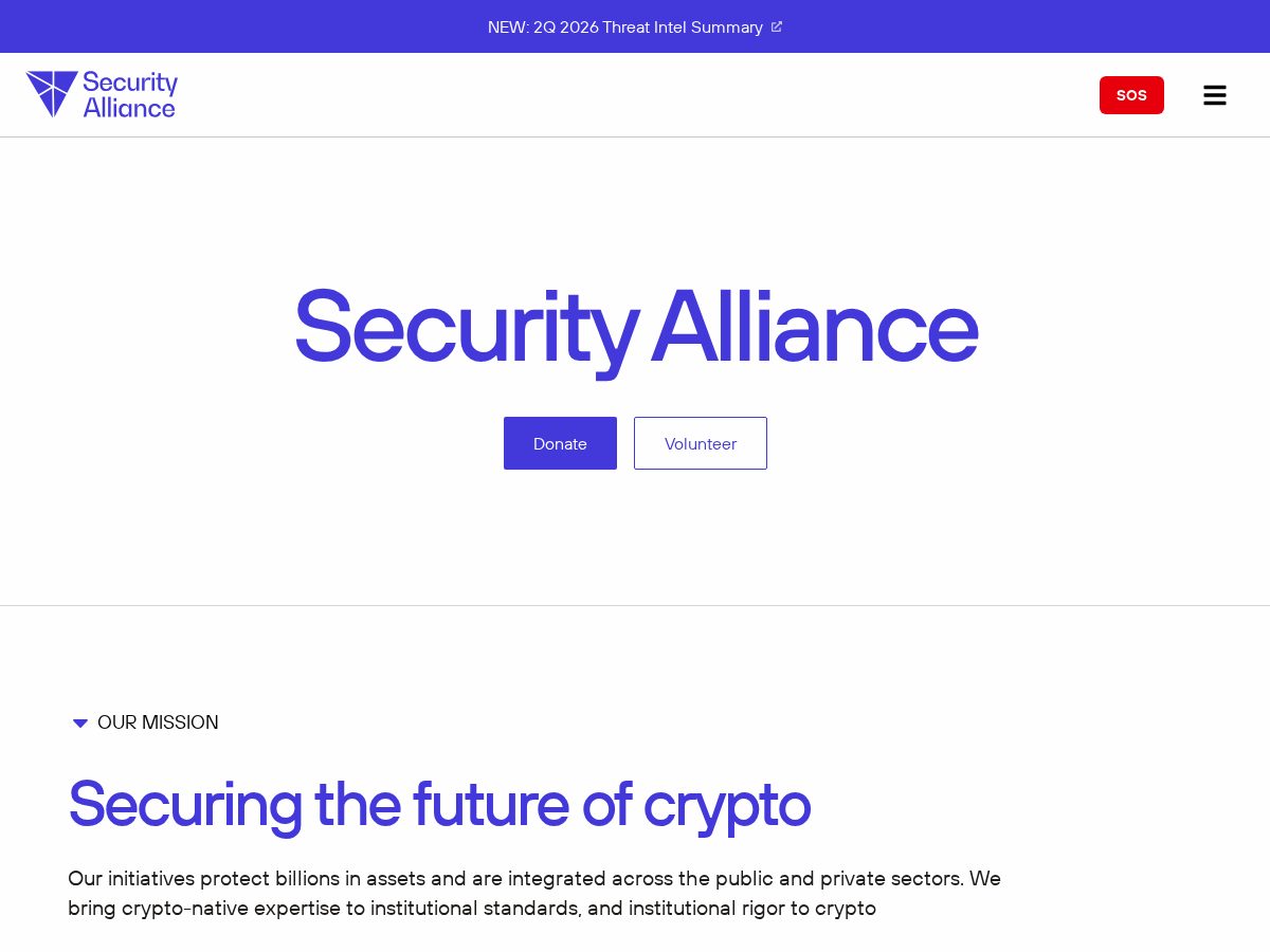 Landing-page snapshot of securityalliance911.org