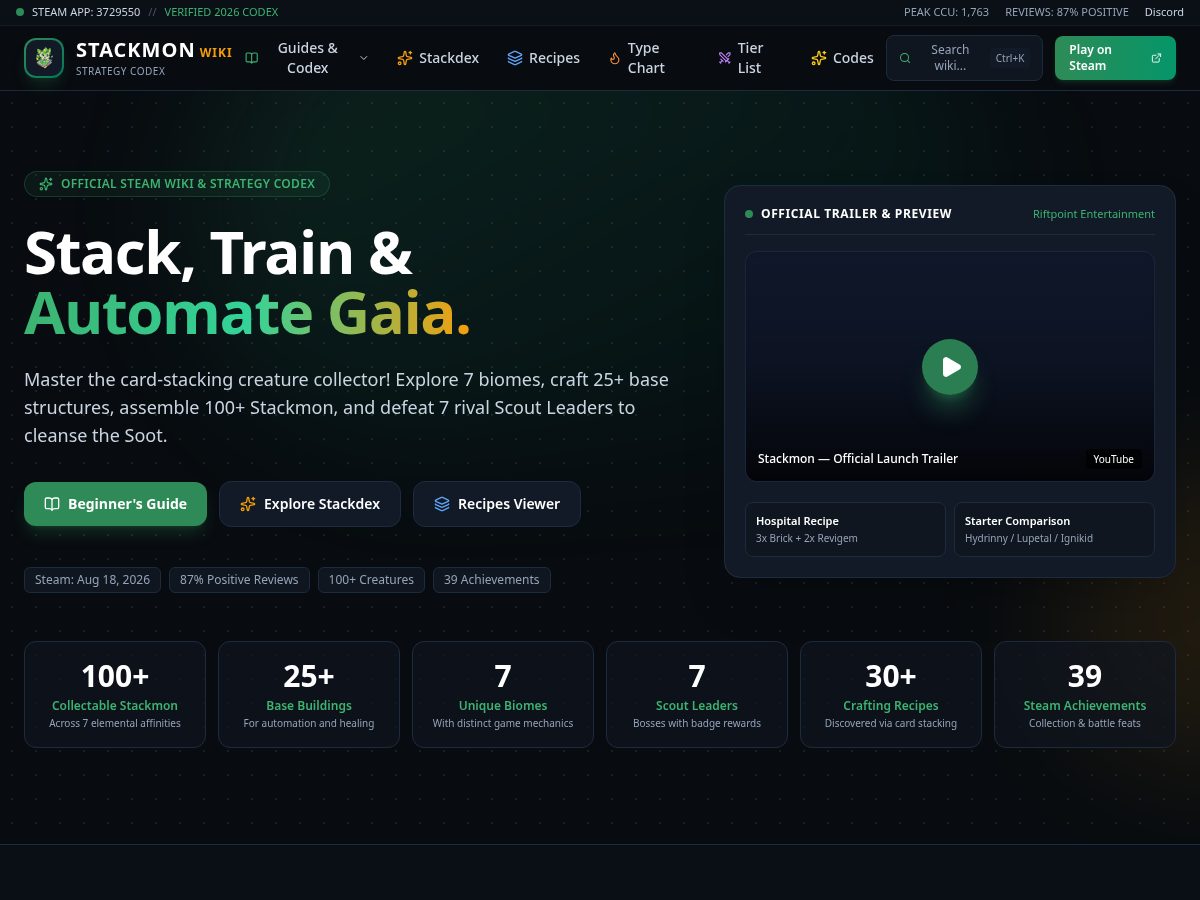 Landing-page snapshot of stackmon.online