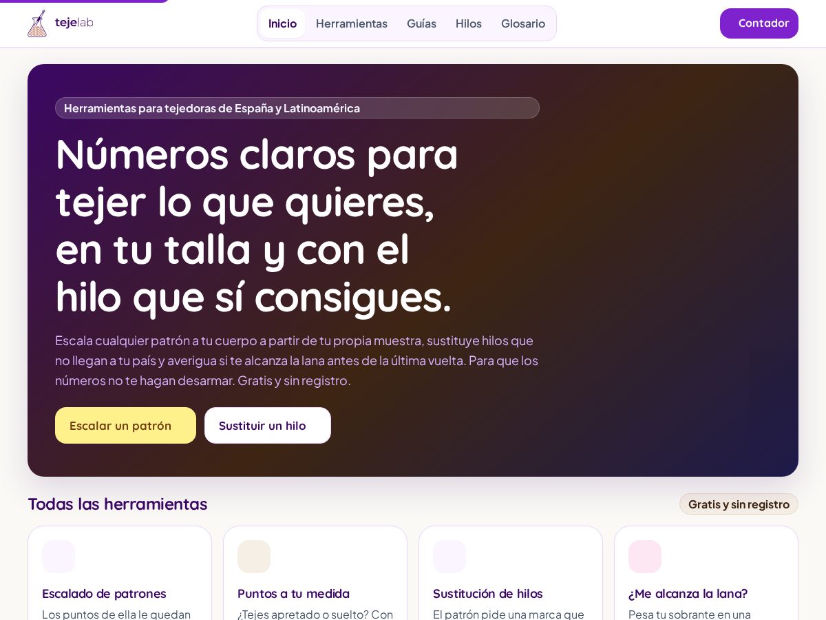 Landing-page snapshot of tejelab.com