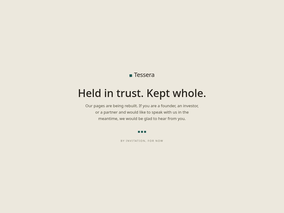 Landing-page snapshot of tesseramontessori.com