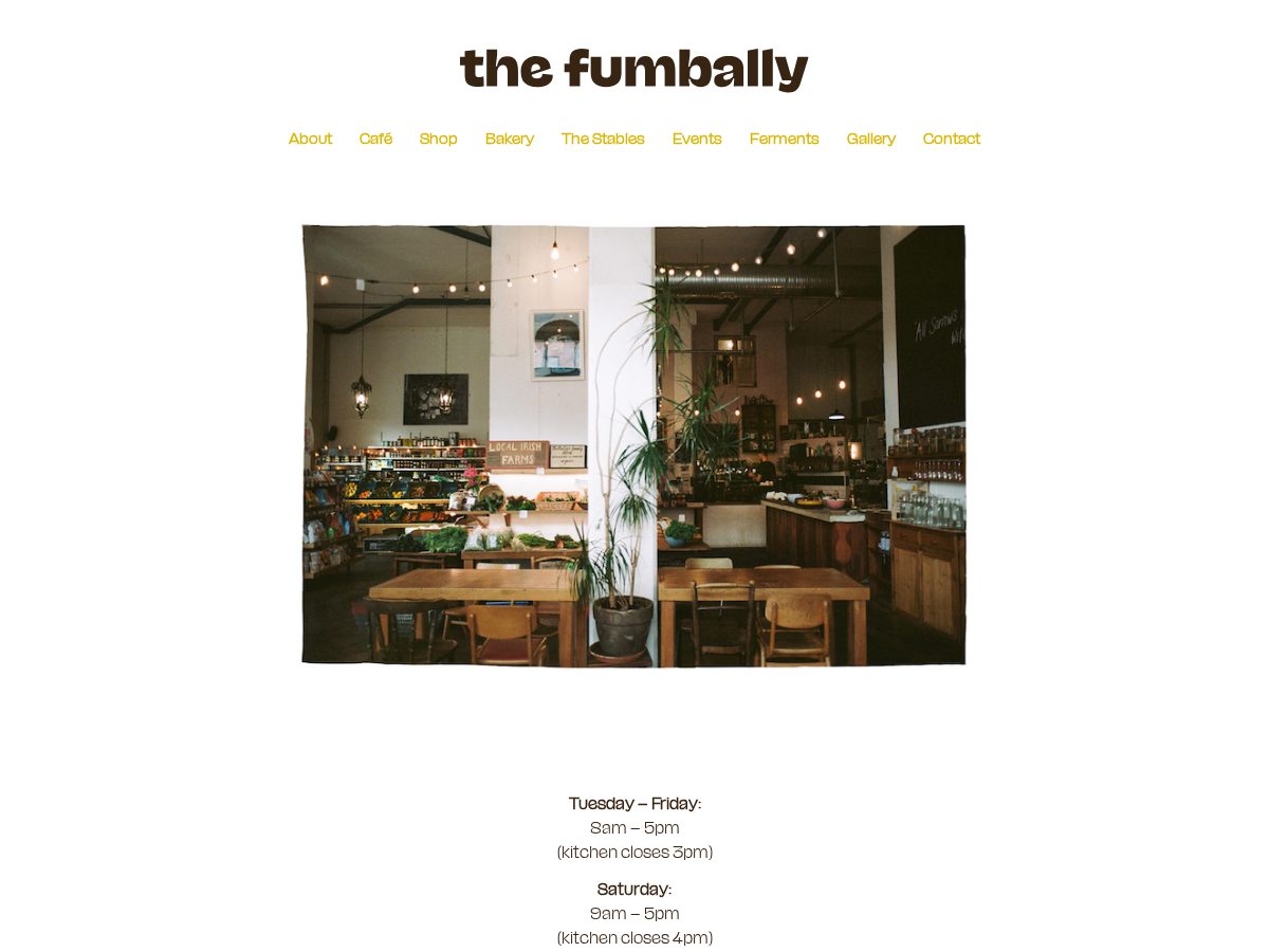 Landing-page snapshot of thefumbally.live