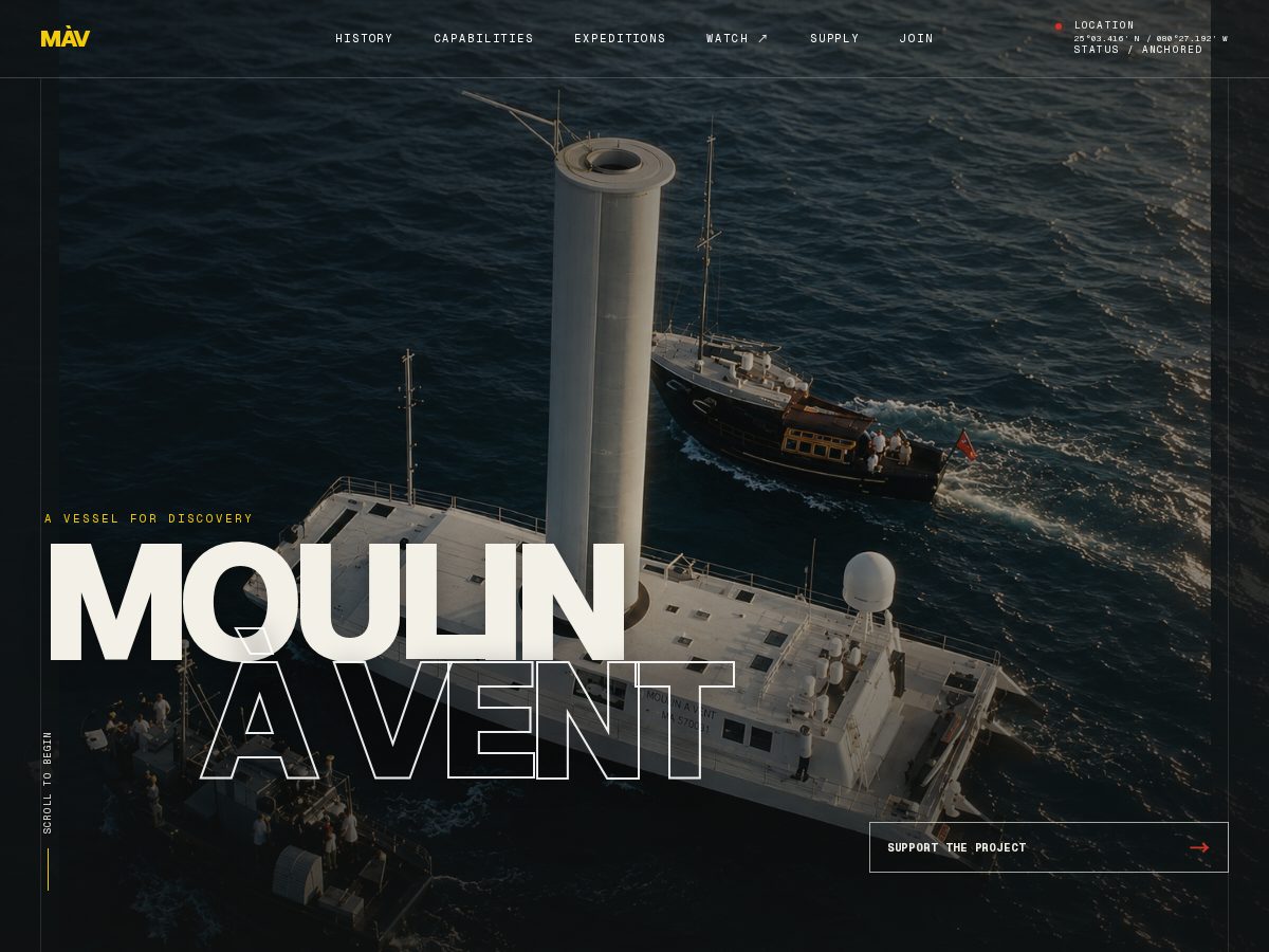 Landing-page snapshot of themoulinavent.com