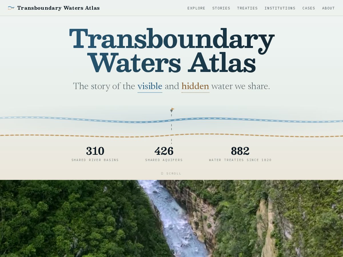 Landing-page snapshot of transboundarywatersatlas.org
