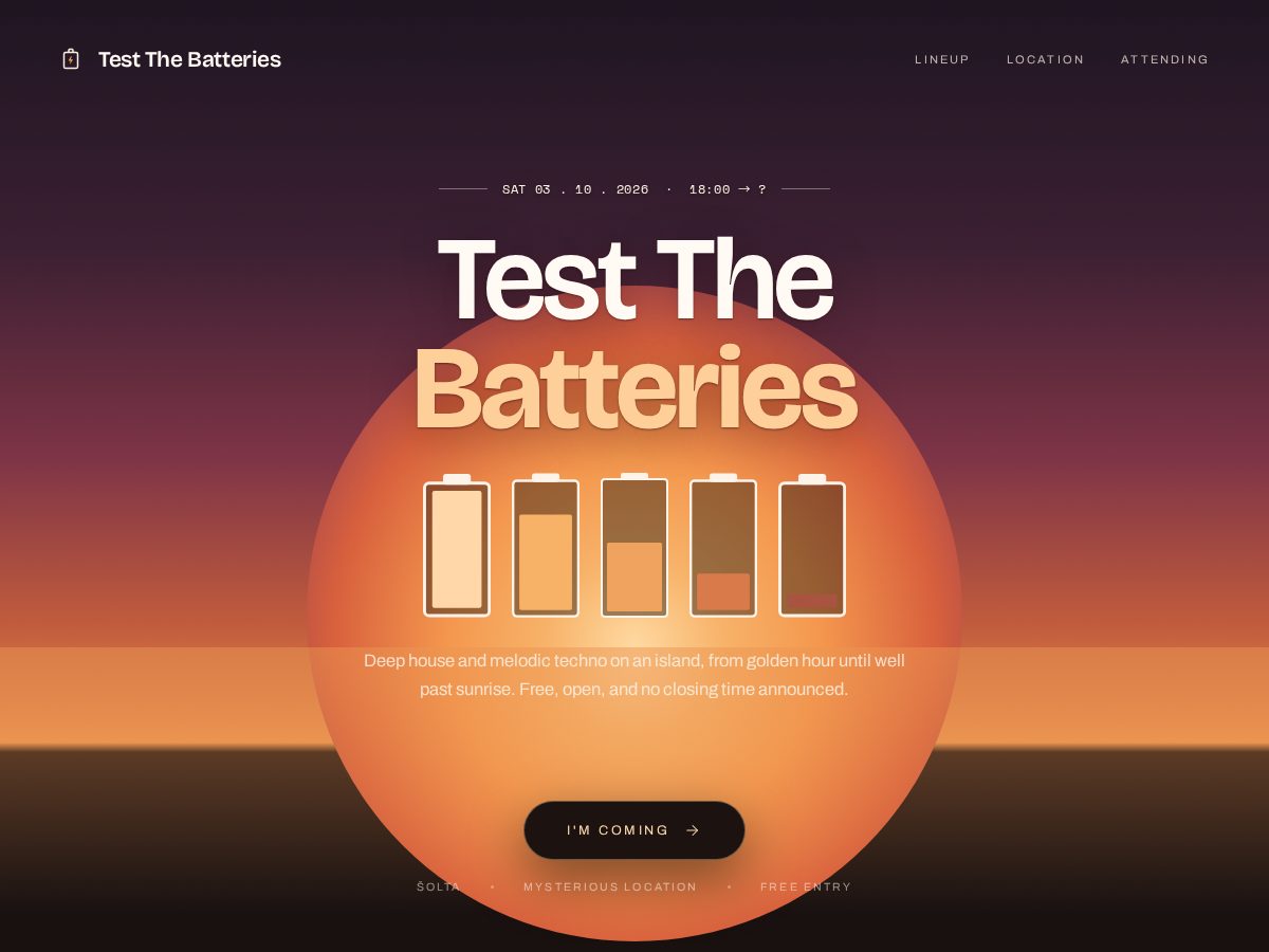 Landing-page snapshot of ttbatteries.com